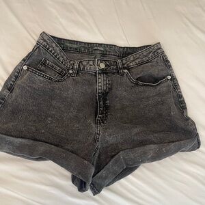 wild fable Washed Black High-Rise Denim Shorts